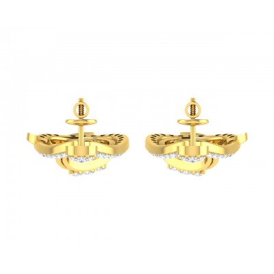 Lyra Diamond Earrings in Gold